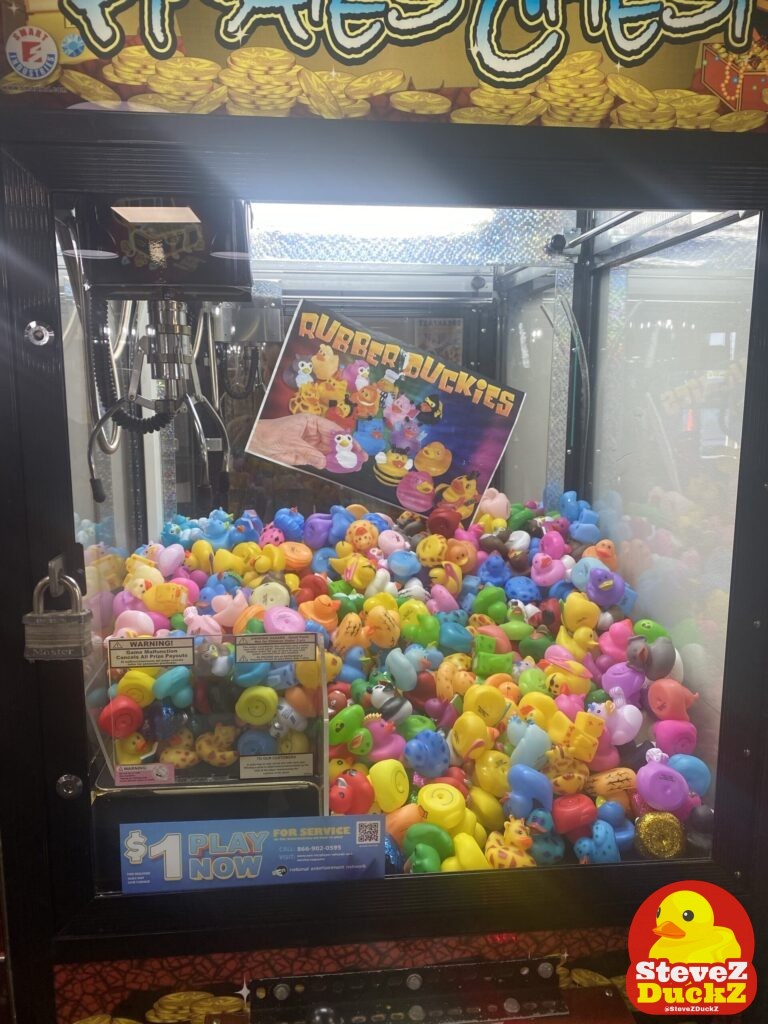 Here is another rubber duckie claw machine​. This particular rubber duck claw machine has the smaller rubber ducks. This claw machine is located at the golden corral in Morristown, Tennessee. 