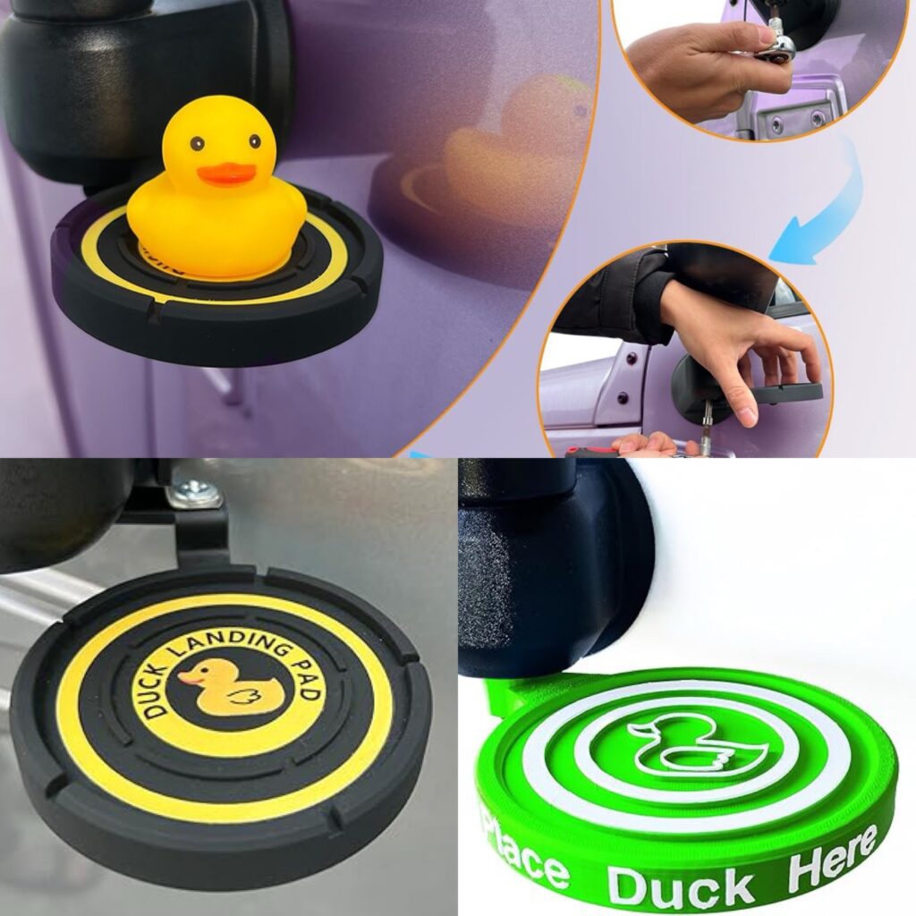 The Duck Landing Pad: The Ultimate Jeep Accessory for Ducking Enthusiasts — If you’re part of the Jeep community, you already know about Jeep Ducking—the fun and friendly tradition where Jeep owners leave rubber ducks on each other’s vehicles as a sign of appreciation and camaraderie. But what if there was a way to make it easier for others to “Duck” your Jeep? That’s exactly what the Duck Landing Pad is designed for!