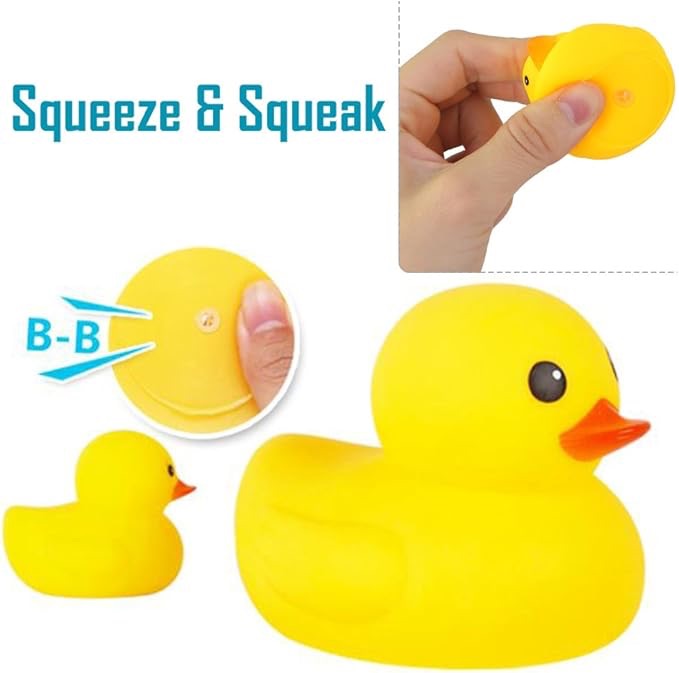 The Science Behind the Squeak: Why Rubber Ducks Squeak — Rubber ducks. These iconic bath time companions have been bringing joy to kids (and the young at heart) for generations. But have you ever stopped to think about what makes these simple toys so special? Sure, their cheerful colors and adorable designs are part of the appeal, but there's something else that sets them apart: their signature squeak. Amazon image 