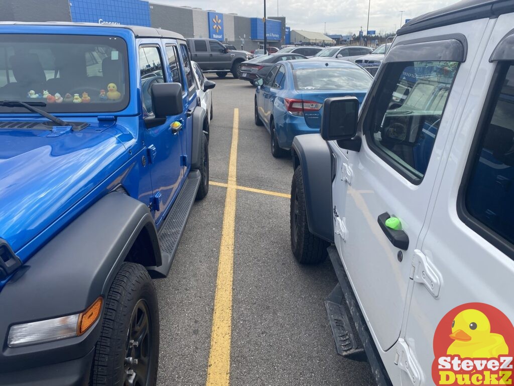 I got to duck two Jeeps side-by-side​