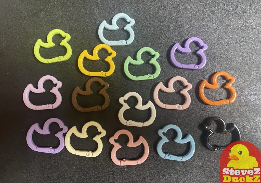 Rubber Duck Carabiners - they aren’t made of rubber. These are carabiners shaped like a rubber duck. 