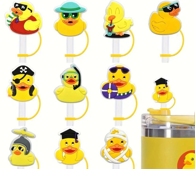 6. Rubber Duck Straw Covers.